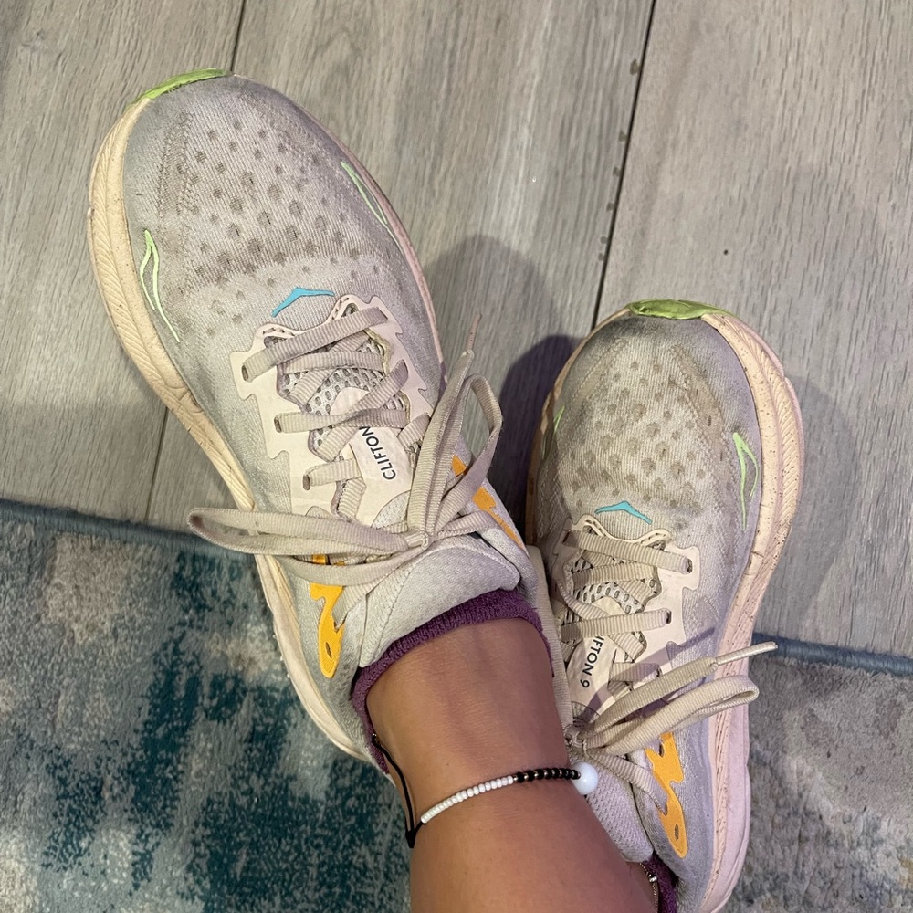 Hoka One One Women's Beige Running Shoes